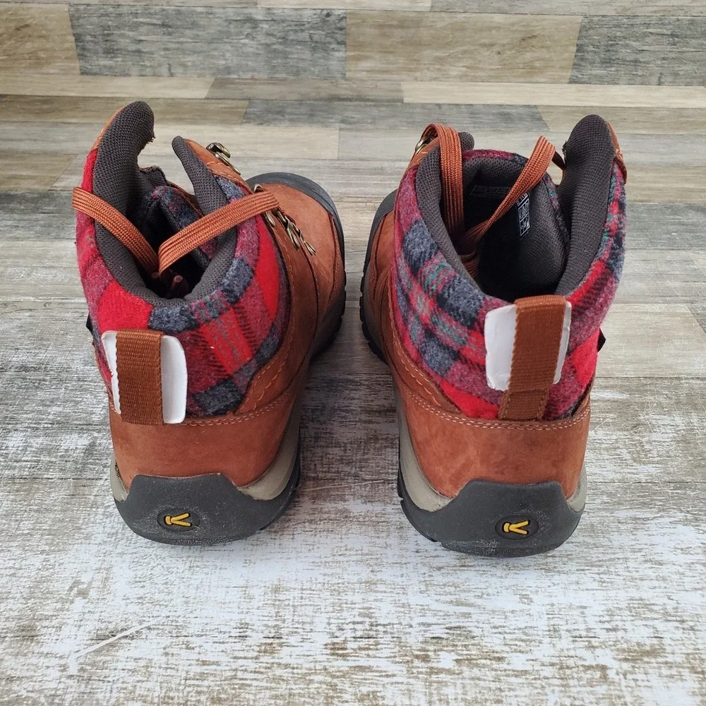 Keen Kaci III Winter‎ Womens Hiking Boots Sz 10 Tortoise Shell Red Waterproof